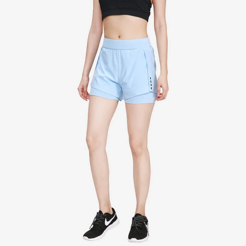 Спортивные женские шорты 2 в 1 спортивная одежда для бега марафона фитнеса йоги