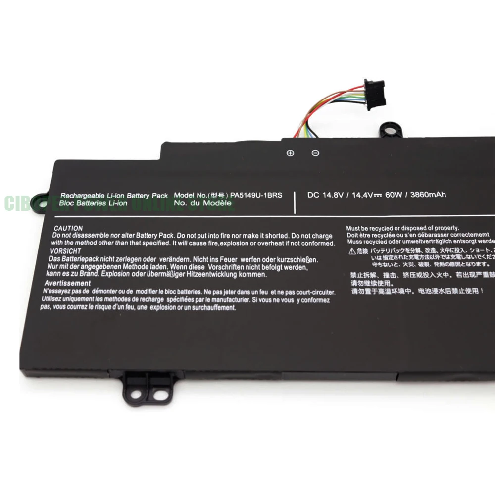 Фото Аккумулятор для ноутбука CP PA5149U PA5149U-1BRS 14,4 В/60 Втч/3860 мАч для серии Tecra Z40-A-1CH, Z40-B-11M, Z40-C-11N, Z40T-B-10G, Z50-A-15C №1