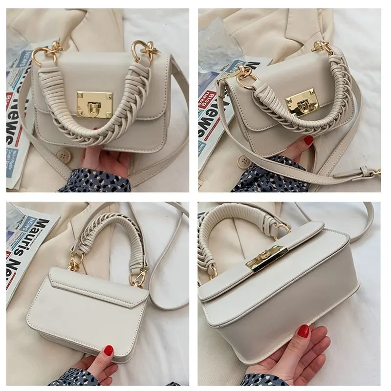 

Simple style Brand Designer PU Leather Crossbody Bags For Women 2021 Luxury Shoulder Bag Lady Branded Small Handbags and Purses