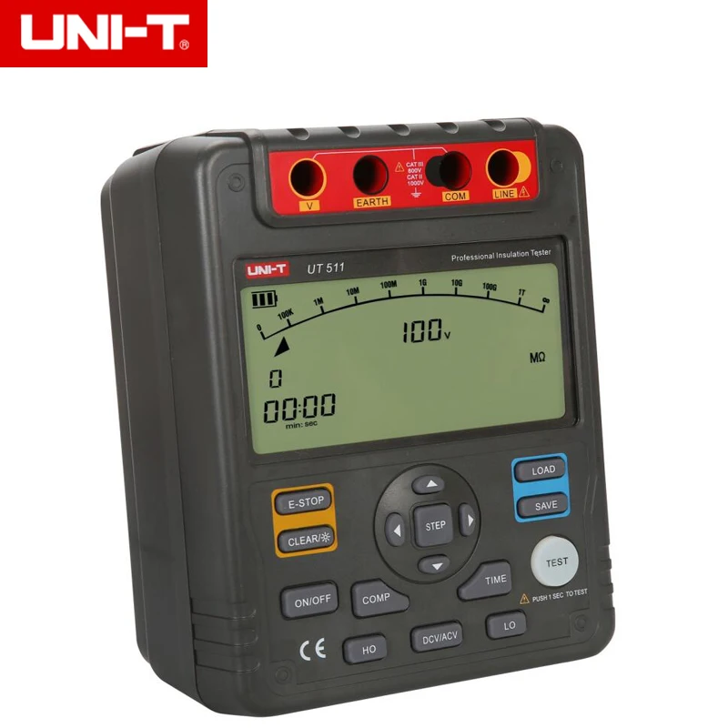 UNI T UT511 цифровой фотометр мегаомметр автоматический диапазон 1000 в 10 г ом|ohm meter|ohm