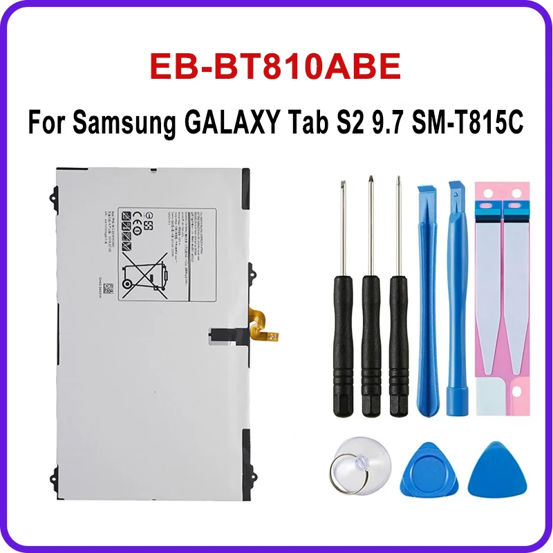 

Battery EB-BT810ABE For Samsung GALAXY Tab S2 9.7 SM-T815C SM-T810 SM-T817A SM-T813 SM-T819C 5870mAh Tablet Replacement Battery
