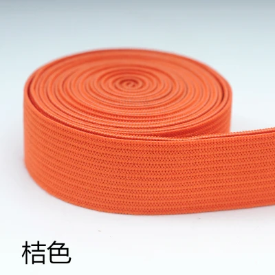 orange red 2 см красочные нейлоновые эластичные банданы 20 мм Резиновая лента для одежды брюки сумки домашний текстиль Швейные принадлежности cделай сам 40 м 1 рулон - Цвет: orange red