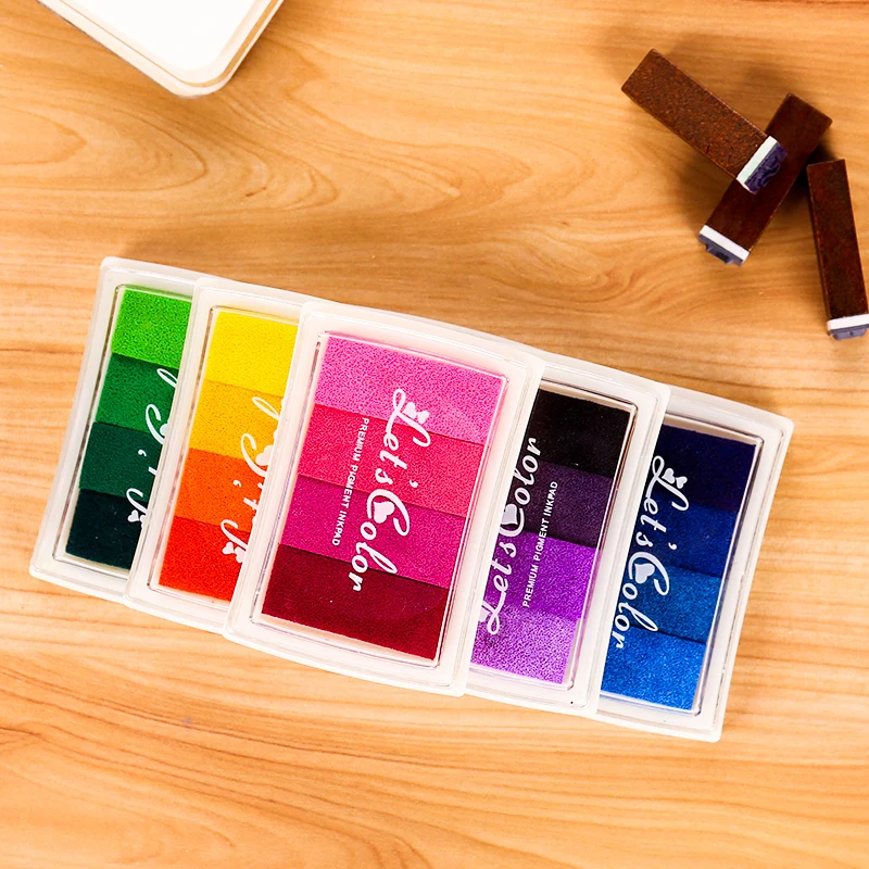 Модные красочные чернила на масляной основе резиновые штампы для ткани Дерево