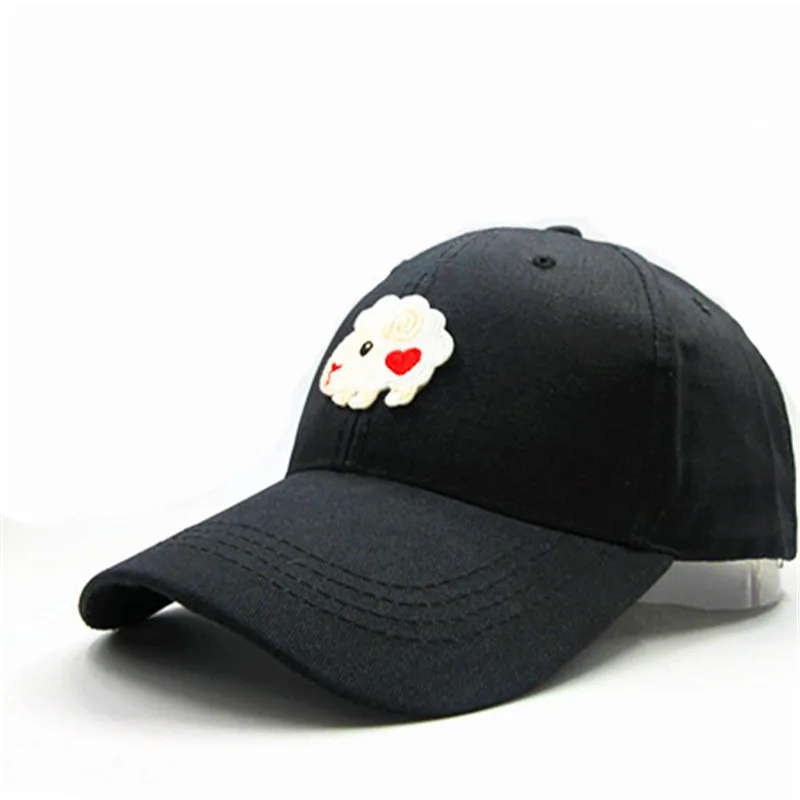 

2020 Cartoon Sheep Embroidery Cotton Baseball Cap Hip-hop Cap Adjustable Snapback Hats for Men and Women 207