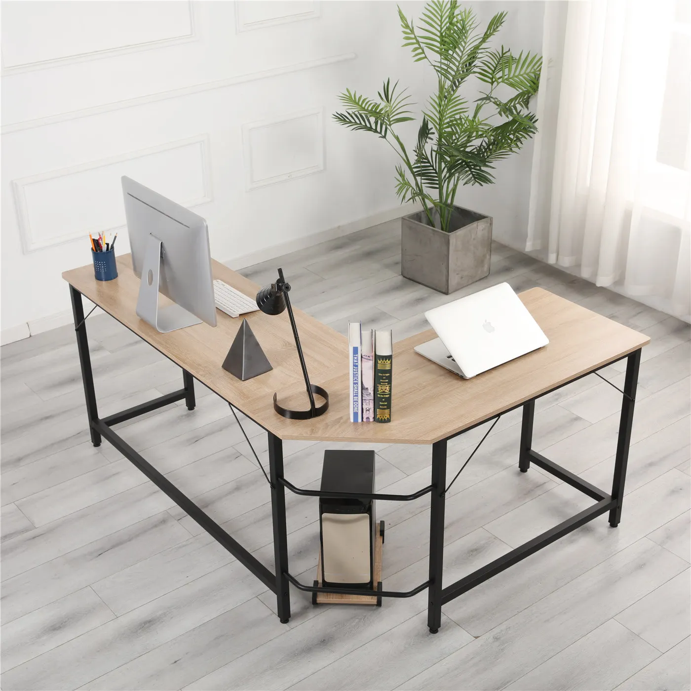 

L-образный настольный компьютерный стол, Рабочий стол/офисный стол, угловой стол, простой в сборке, может использоваться в доме и офисе, дере...