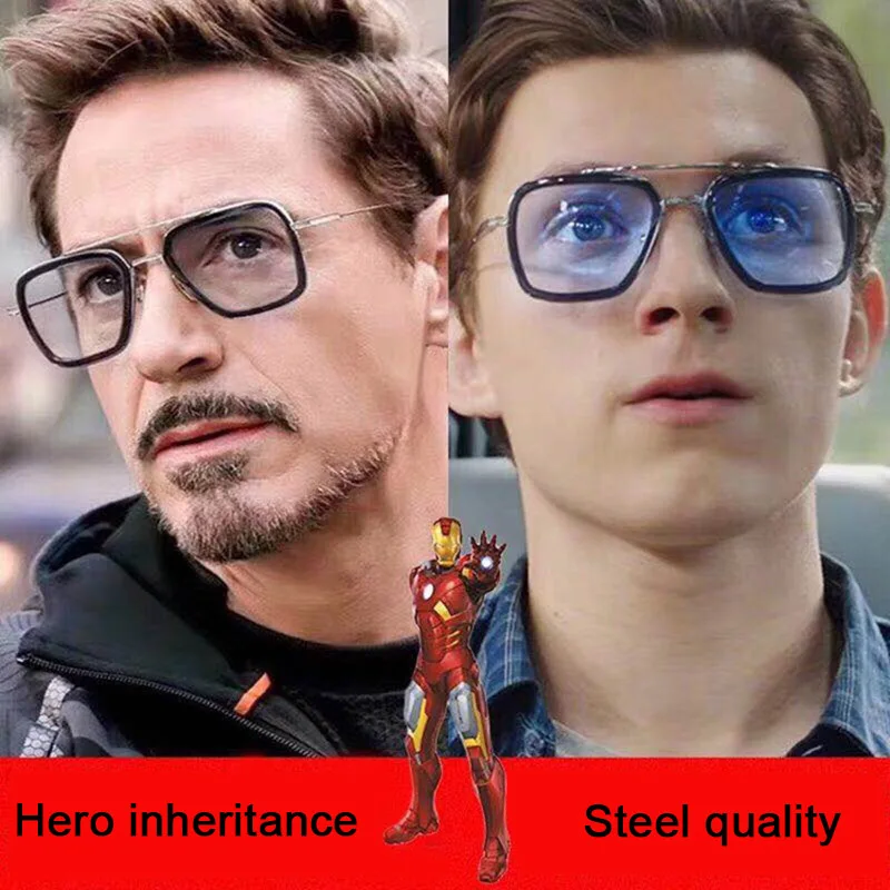 Мужские солнцезащитные очки Tony Stark HJYBBSN черные винтажные цветные от солнца