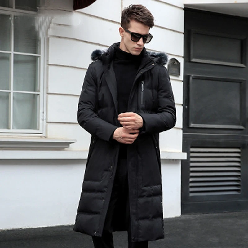 

Новая зимняя куртка для мужчин, высокое качество, модное повседневное пальто с капюшоном, толстая теплая пуховая куртка, мужские зимние пар...