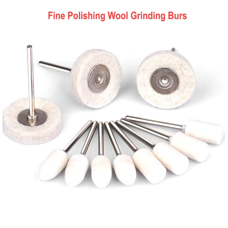 10 шт. стоматологическое лабораторное гладкая полировка шерсть шлифовальные буры