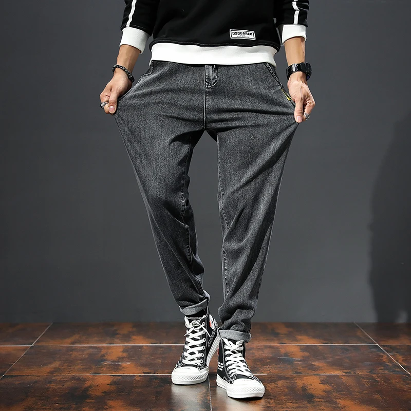 

Men High Quality Large Size 2021 Summer Classic Jeans Denim Streetwear Fashion Pants For Male Casual jogging solid Long Trousers