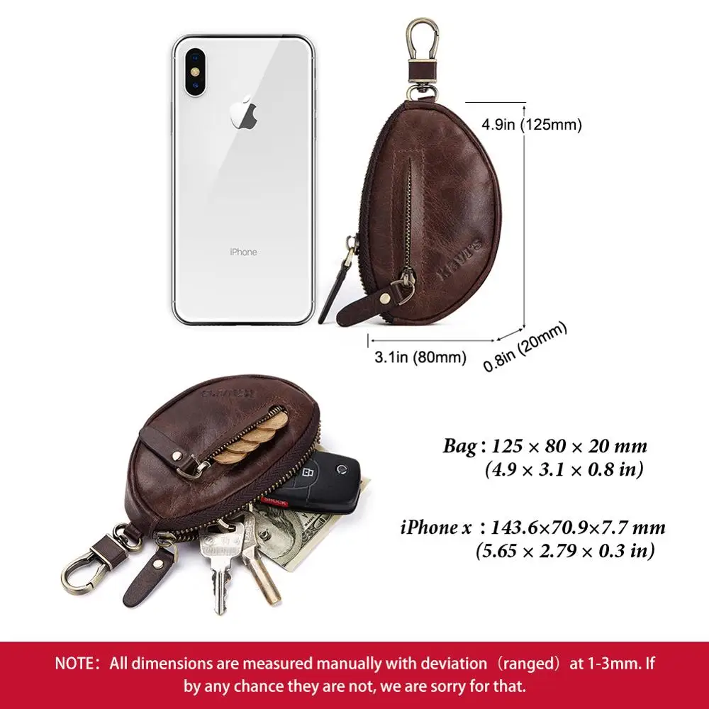 Модная мужская сумка для ключей из натуральной кожи маленький кошелек монет