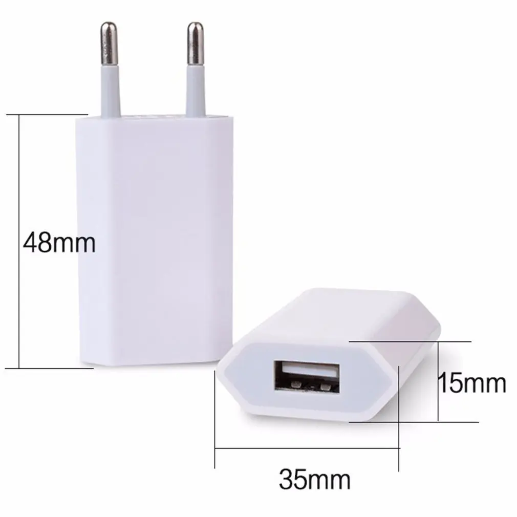 USB настенное зарядное устройство адаптер 5 в 1A один порт быстрое гнездо для iPhone 7/6