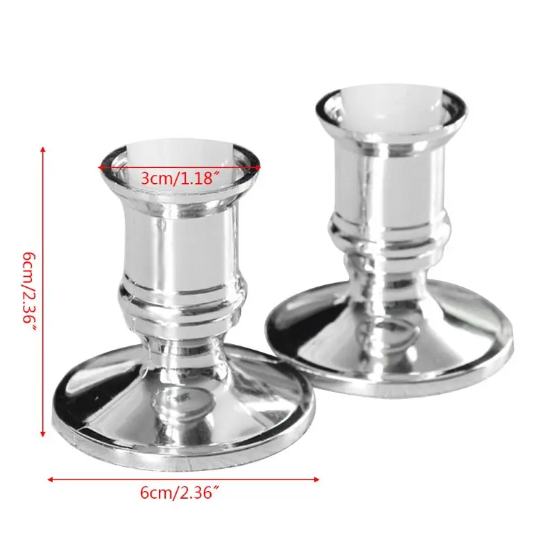 

2pcs Plastic Candle Base Holder Pillar Candlestick Stand For Electronic Candles Christmas Party Home Decor 87HB