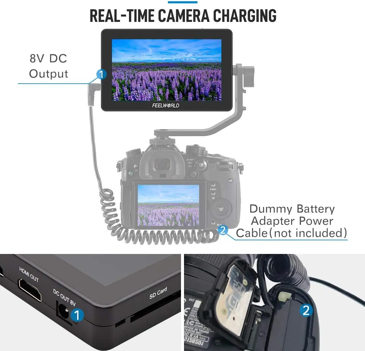 Preise FEELWORLD F6 Plus 5,5 Zoll DSLR Kamera Feld Touch Screen-Monitor Mit HDR 3D Lut Kleine Volle HD 1920x1080 Mit Batterie + Ladegerät