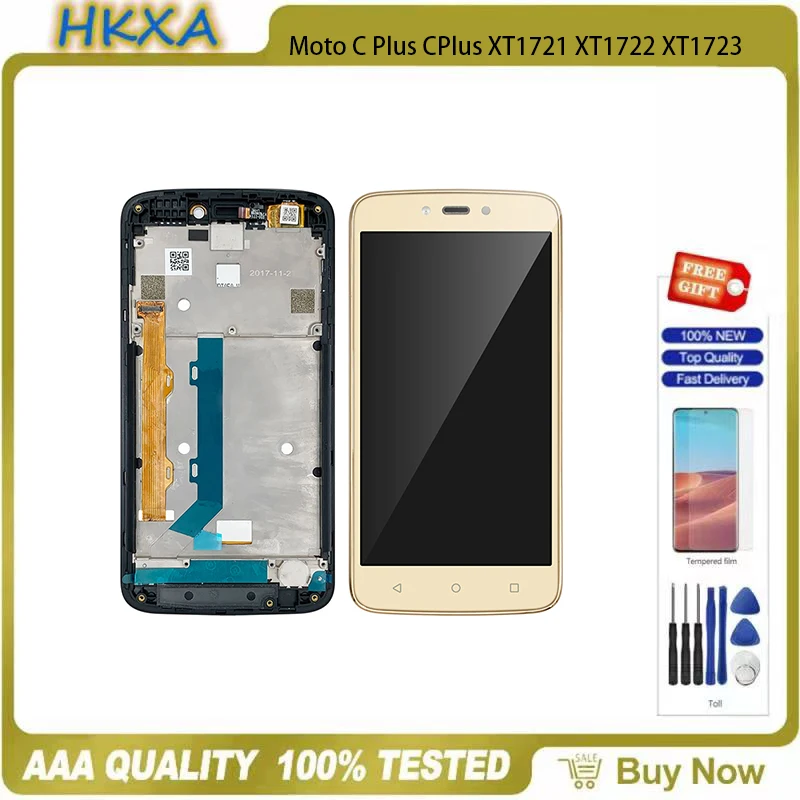 

5.0" Tested For Motorola Moto C Plus CPlus LCD Display Touch Screen Digitizer Assembly Replacement XT1721 XT1722 XT1723 XT1724