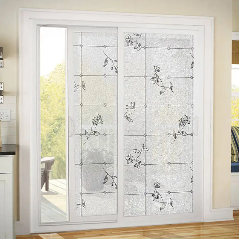 Витражная 3D пленка для окон матовая самоклеящаяся уединенная наклейка