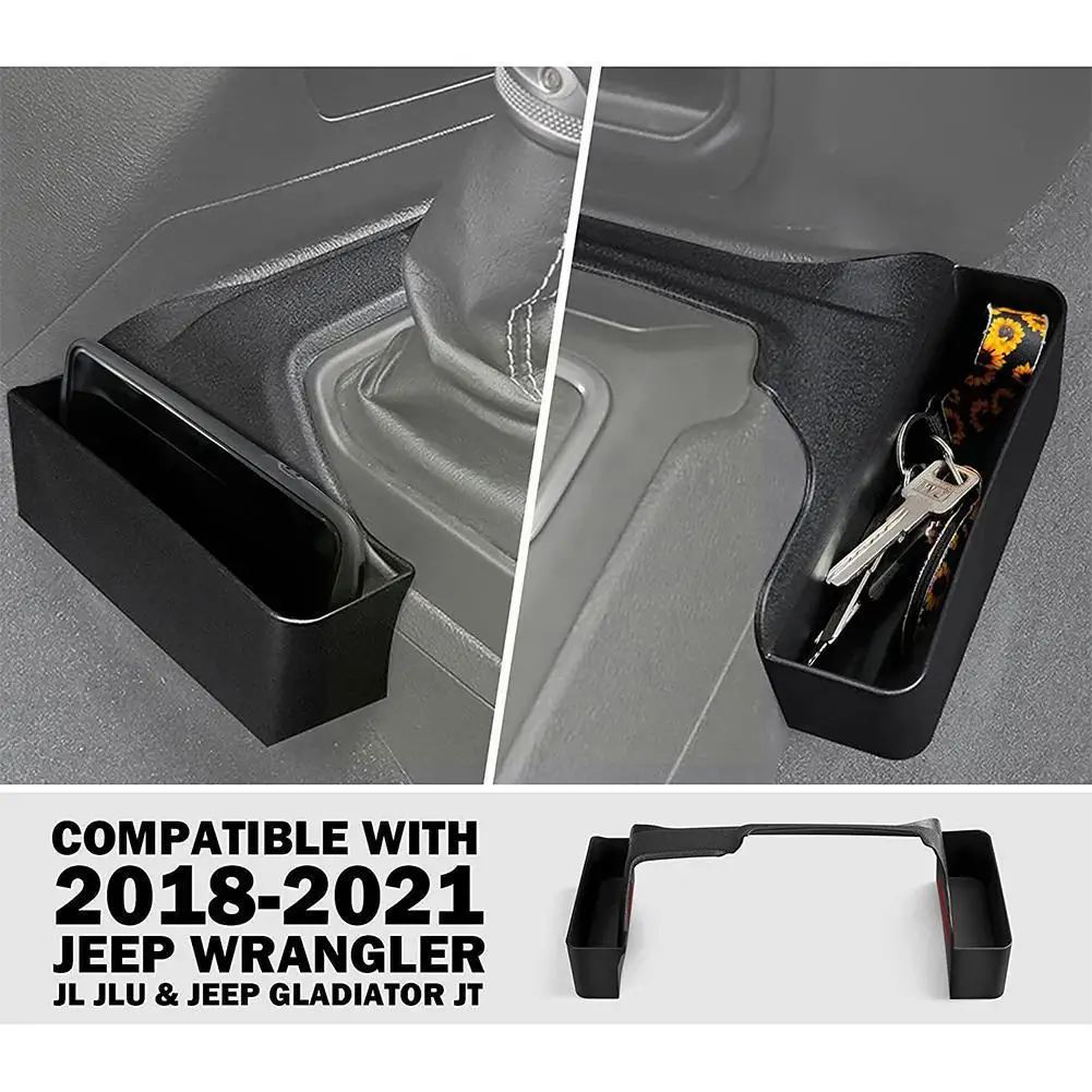 

Black Gear Shift Storage Box Stowing Tidying For Jeep Gladiator 2021 JT Door 2019 4 Wrangler Car 2020 2018 Accessory JK Int M4U0
