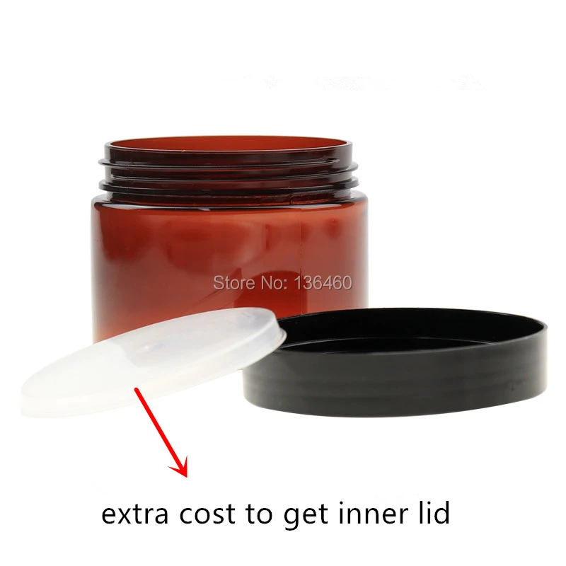 30 шт./лот 150 г большие пластиковые банки янтарного цвета мл пустой контейнер для