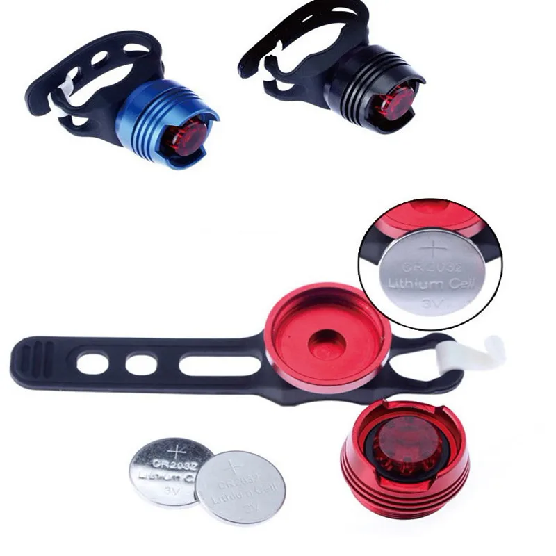 

47x22x20mm Bicycle Tail Light Battery Power Supply Night Safety Warning Cycling Lamp Waterproof Taillight Bike Accessories