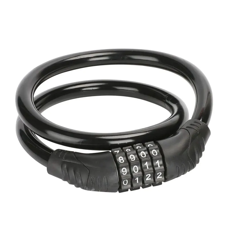 

Portable Mountain Bike Lock Anti-Theft Password Ring Lock Fixed 4 Digit Code Combination Bicycle Security Cycling Equipment N0