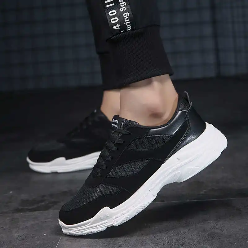 

Sports Shoes for Men Big Size Air Mesh Sneakers Male Platforms Non-slip Sport Shoes Male Low Top Lace Up Men's Sports Shoes 14H
