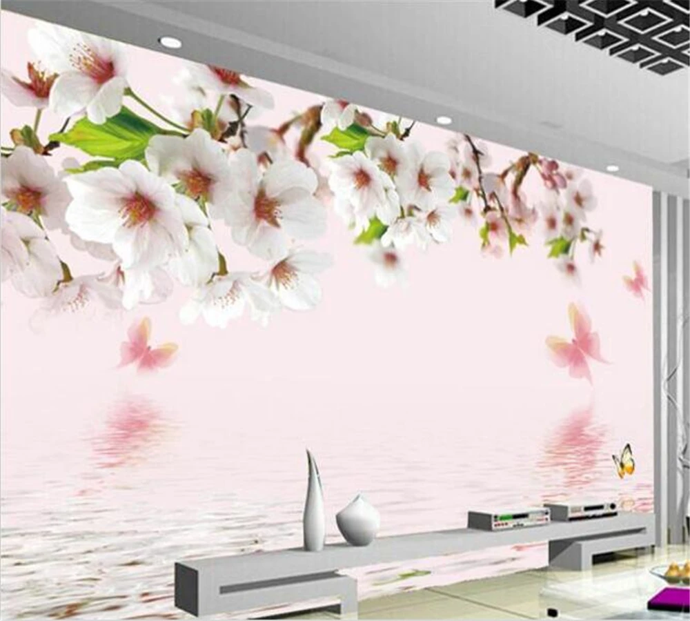 

beibehang 3D wallpaper modern minimalist romantic fashion flower background wall lounge mural custom home decoration painting