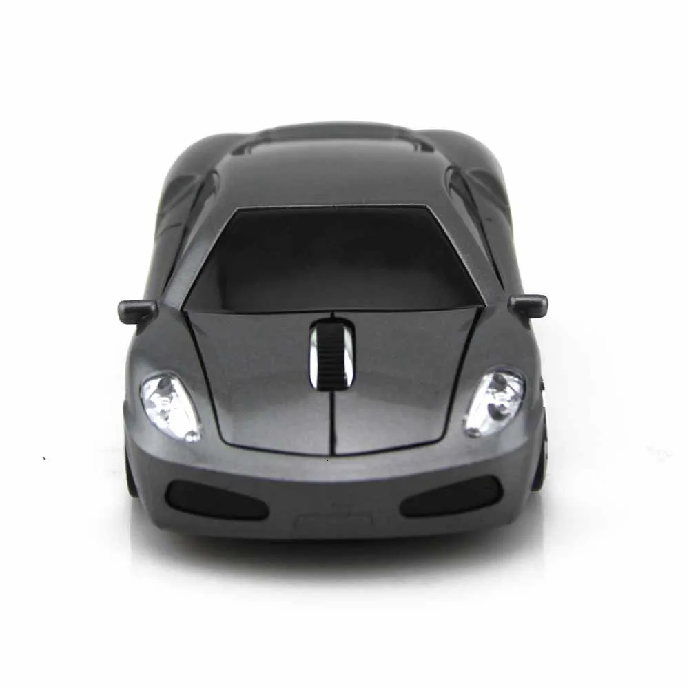 Серебристый CHYI беспроводная мышь Scuderia по форме спортивного автомобиля 2,4 ГГц 1600 dpi Coupe Grand Tour автомобиль оптический светодиодный фонарь Мыши для ПК ноутбука - Цвет: Серебристый