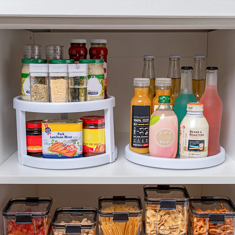 Вращающийся настольный кухонный лоток для хранения Многофункциональный