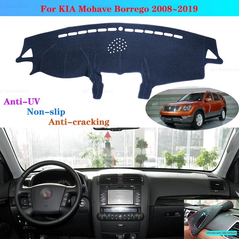 

Car Dashboard Cover Dash Mat For KIA Mohave Borrego 2008~2019 Accessories Auto Non-slip SunShade Carpet Cover Protective Pad
