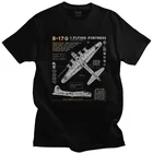 B-17 летающая крепость Spitfire футболка Для мужчин хлопковая футболка с коротким рукавом истребитель футболка WW2 войны Пилот самолета футболка с изображением самолета