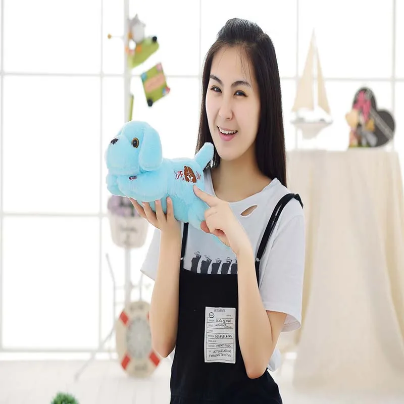 1 шт. 35 см креативный светильник светодиодный плюшевый собака чучела животных