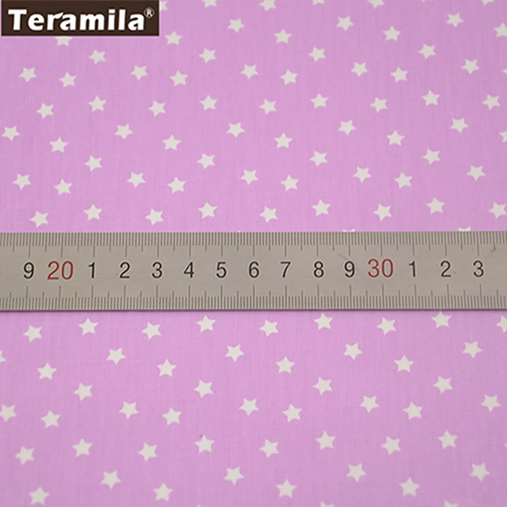 Блеск немного звезды дизайн светло-фиолетовый хлопок Ткань твил Жир Квартал