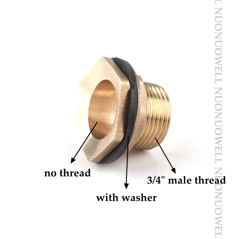 1pcs Copper Water Tank Connector 3/4&quot 1&quot Male Brass Pipe Single Loose Key Swivel Fittings Nut Jointer Fish Adapter |