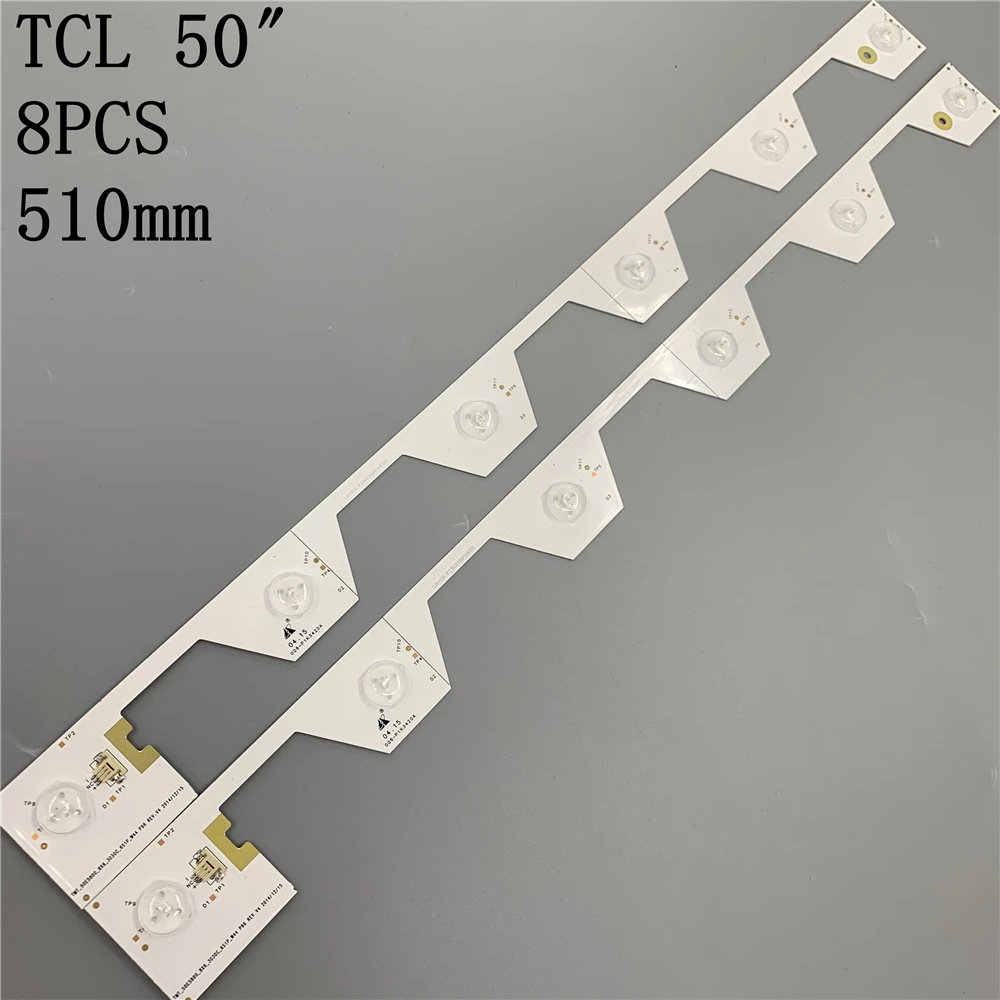 8 PCS/set LED Backlight strip for Thomson 50UA6406 50UD630 LVU500NDEL U50S6806S 50U6500C 50U65CMC 4C-LB5006-YH2 L50E5800A-UD