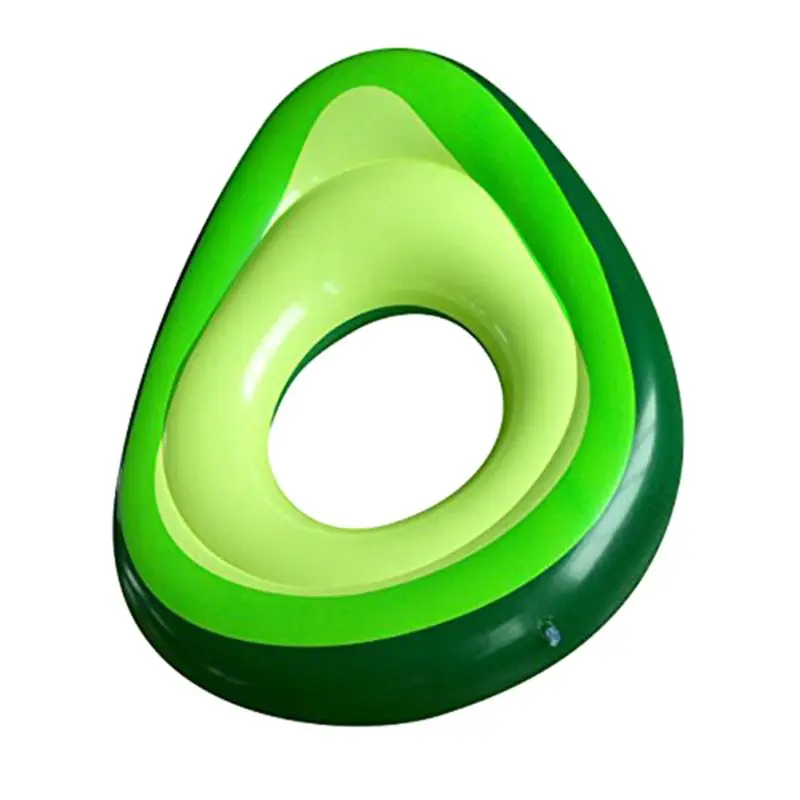 Green Inflatable Avocado Water Hammock Swimming Ring Lounge Chair Floating Row