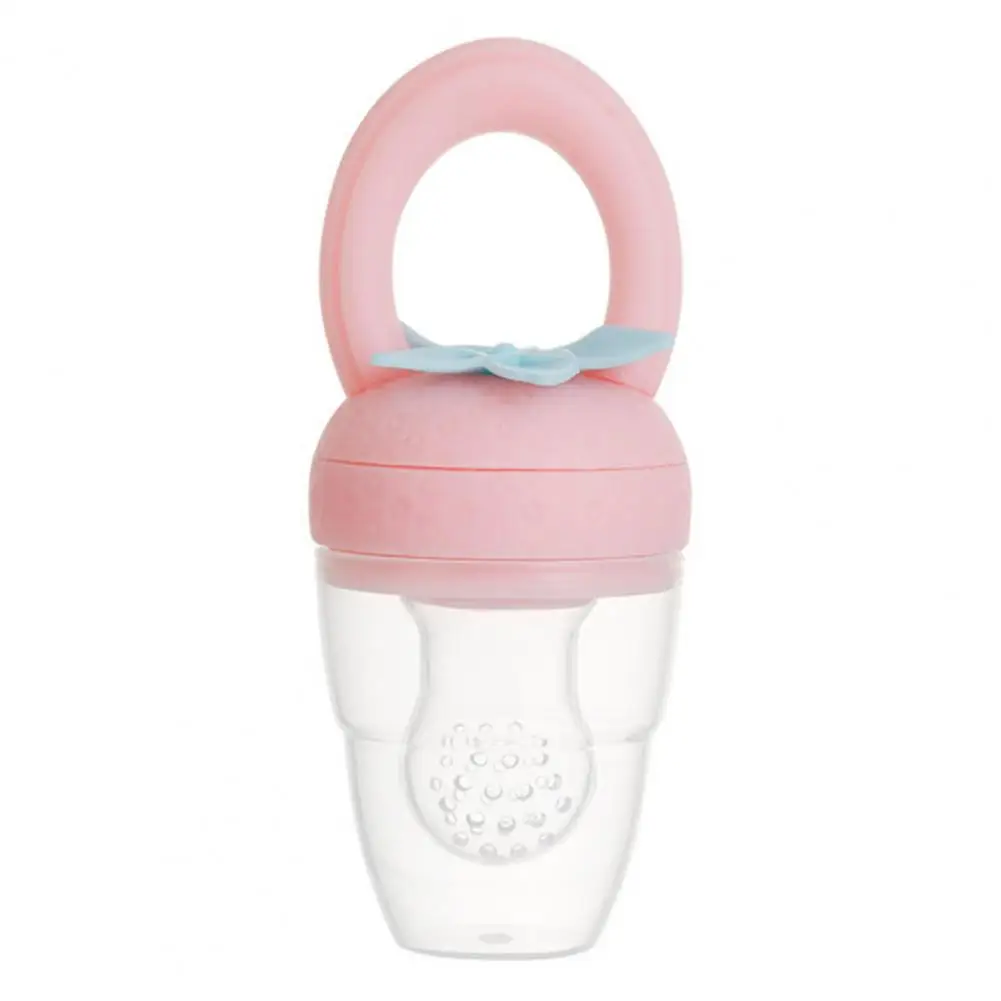 

Mini Baby Pacifier Strawberry Shape Baby Pacifiers Feeder Chewable Silicone Self Feeding Toddler Fruit Feeder Teething Toy