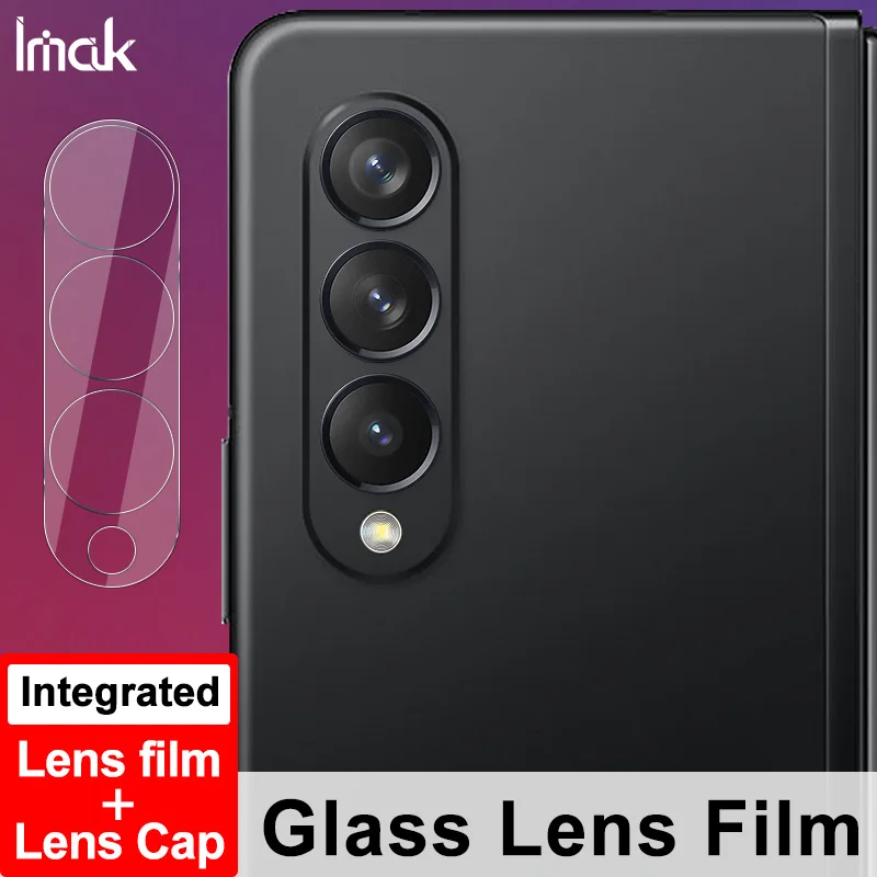 

Imak 1 set Wear Resistant Camera Lens Protective Film for Samsung Galaxy Z Fold3 5G Tempered Glass