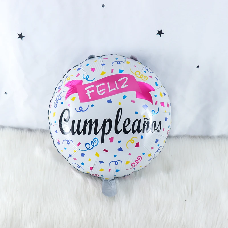 10/5 шт. 18 дюймов испанский фольгированные шары С Днем Рождения Feliz cumpleaños воздушный