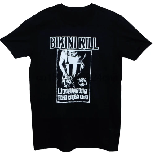 

BIKINI KILL Punk Rock Riot Grrrl Feminist Cotton Black Men M-3XL T-shirt T679