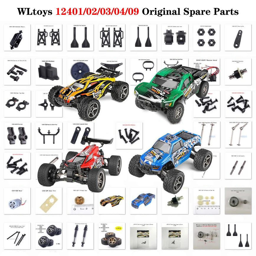

Wltoys RC Car Spare Parts 1/12 RC Car Accessories 12401/12402/12402-A Metal Gear/Motor/Arm/Gearbox/Steering Gear/C Cup