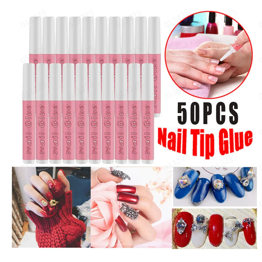 50 шт. клей для ногтей быстро сохнет ложный акриловый макияж уф светодиодный гель