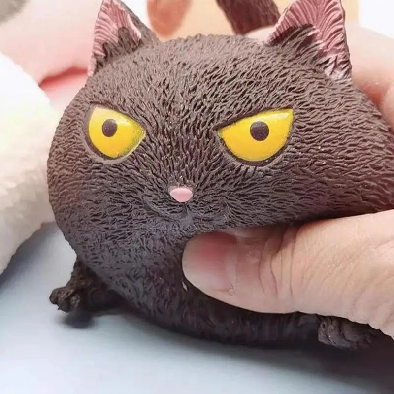 

Angry Cat Squeeze Vent Toy Funny Decompression Gift Stress Relief Soft Pinch Anti Stress CartoonToy Cat