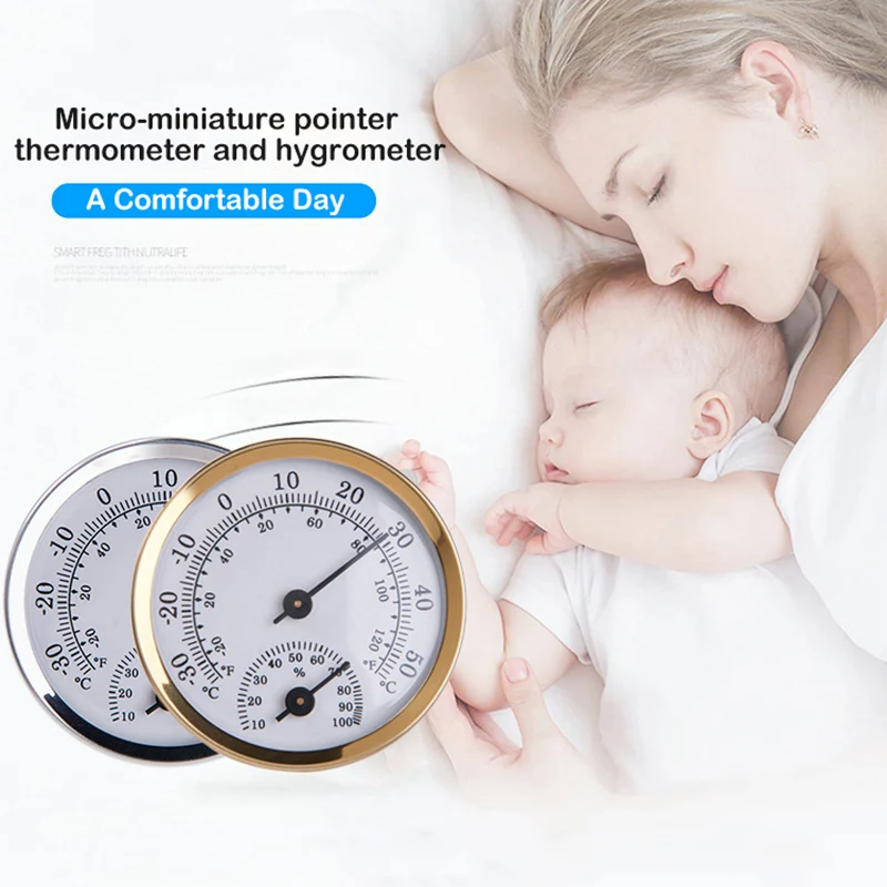 

Wall Mounted Thermometer Hygrometer Mini Humidity And Temperature Meter Gauge For Room Household Portable Thermometer Hygrometer