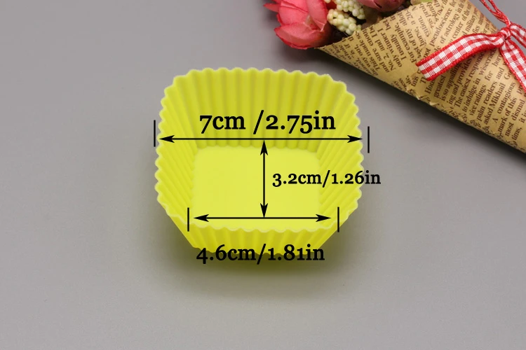 Силиконовая форма для кексов квадратная помадки 3D маффинов капкейков кухонные