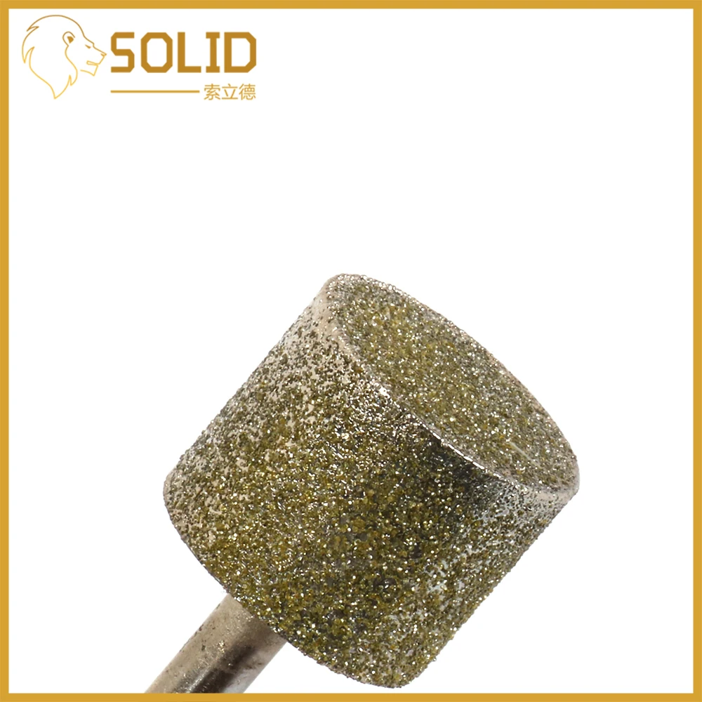 

Diamond Grinding Head Shank 6mm Bit Jade Stone Carving Polishing for Rotary Tool Metalworking 2Pcs Head 25mm