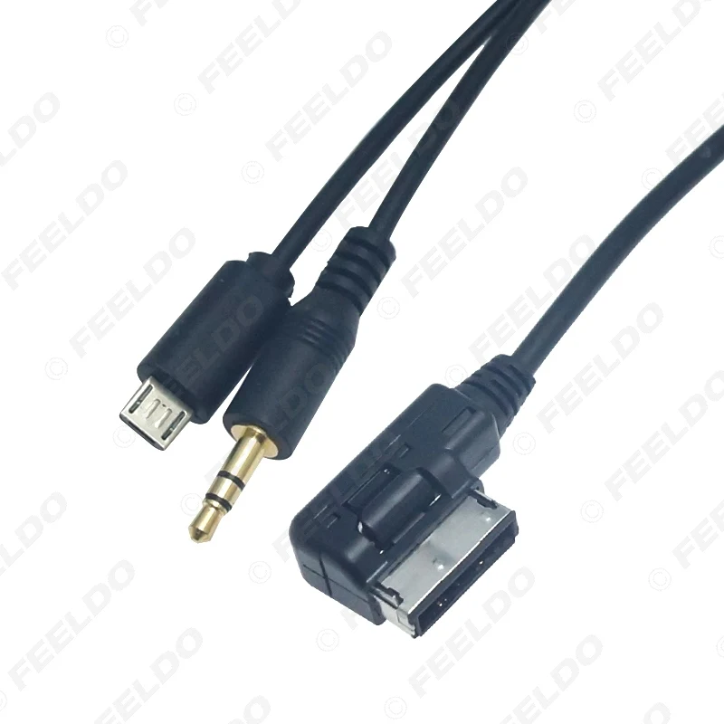 Автомобильный аудиокабель FEELDO AMI/MDI с разъемом 3 5 мм кабель AUX Micro USB для Mercedes Benz