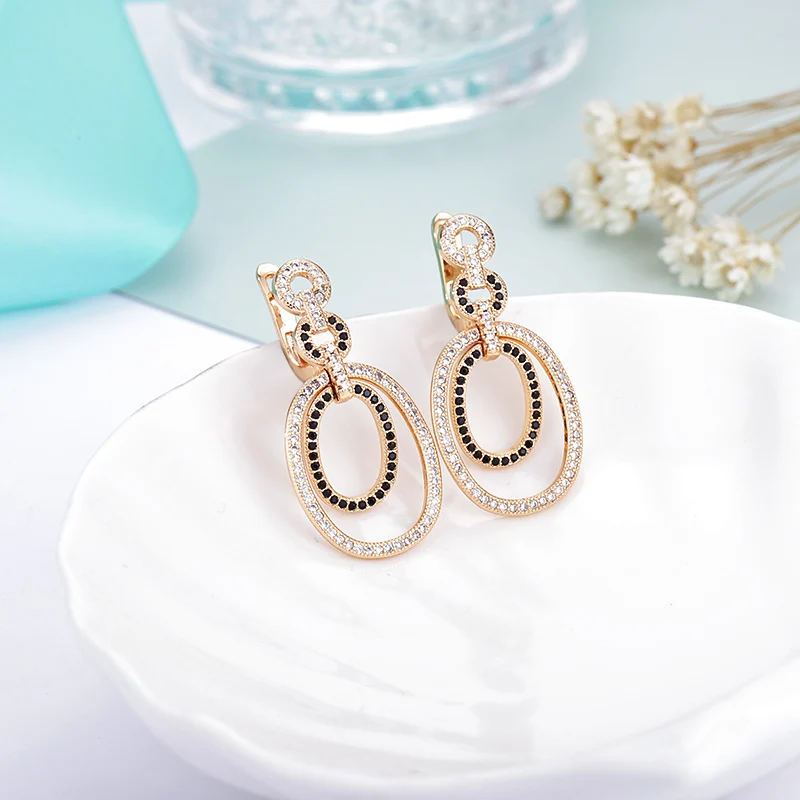 Женские Геометрические серьги MAIKALE круглые подвески золотистого цвета с