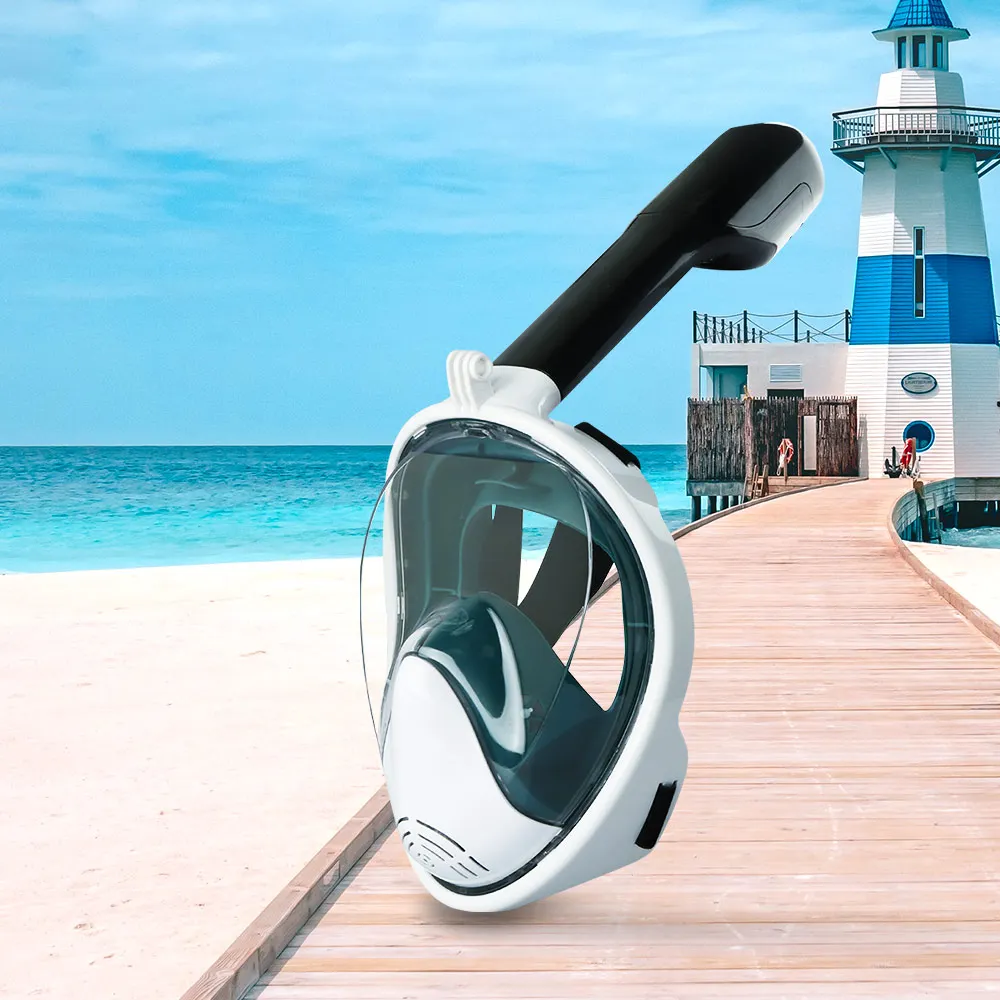 

Full Face Scuba Diving Mask Anti Fog Goggles With Camera Mount Underwater Wide View Snorkel Swimming Mask For Adult Youth