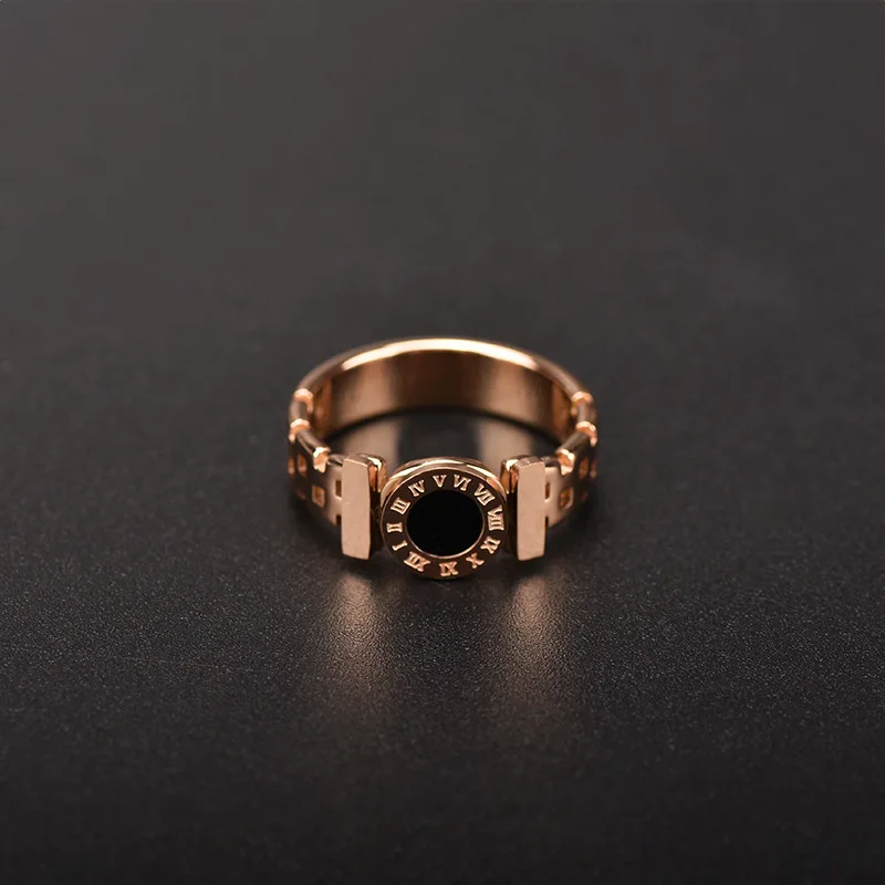 

MEYRROYU Stainless Steel Gold Color Round Acrylic Rings Accessories 2021 Trendy Rings For Women Men Party Fashion Jewelry bague