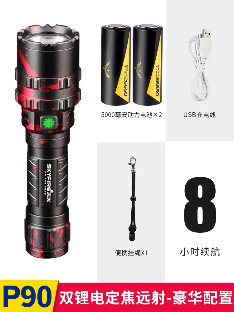 

Emergency Light Home Work Lamp 18650 Waterproof Torch Light Led Torches High Power Most Powerful Flashlight Latarka Home Eg50sd