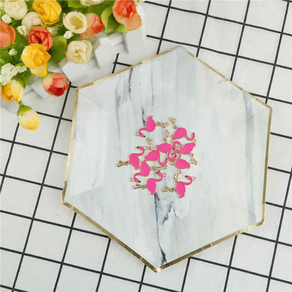 10 шт./лот сплав Фламинго белка Эмаль Подвески DIY кулон ювелирные изделия ручной